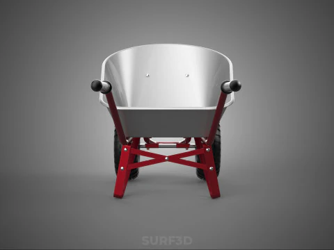 MANUAL HAND PUSH WHEELBARROW CART GARDEN DUMP MATERIAL HANDLING 3D Model