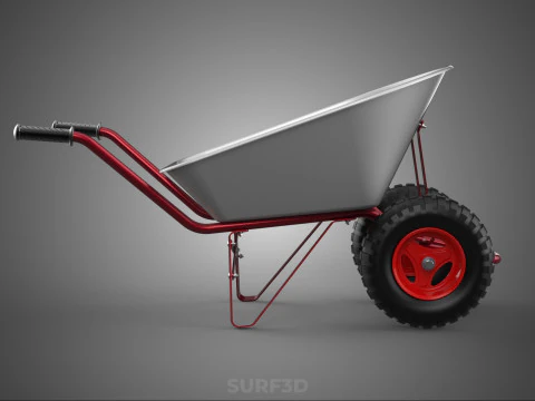 MANUAL HAND PUSH WHEELBARROW CART GARDEN DUMP MATERIAL HANDLING 3D Model