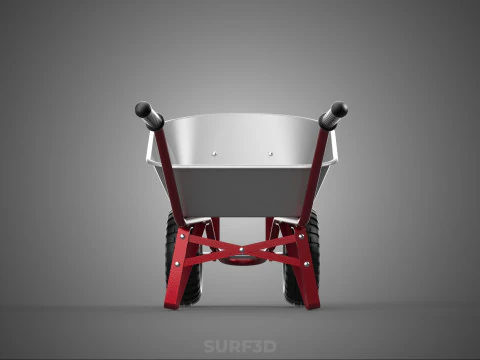 MANUAL HAND PUSH WHEELBARROW CART GARDEN DUMP MATERIAL HANDLING 3D Model