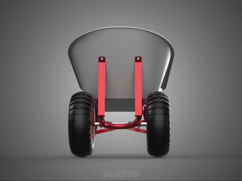MANUAL HAND PUSH WHEELBARROW CART GARDEN DUMP MATERIAL HANDLING 3D Model
