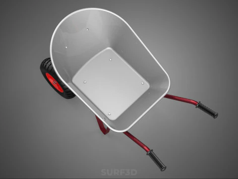 MANUAL HAND PUSH WHEELBARROW CART GARDEN DUMP MATERIAL HANDLING 3D Model