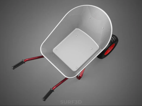 MANUAL HAND PUSH WHEELBARROW CART GARDEN DUMP MATERIAL HANDLING 3D Model