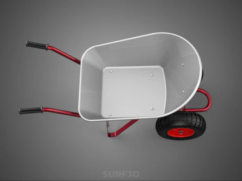 MANUAL HAND PUSH WHEELBARROW CART GARDEN DUMP MATERIAL HANDLING 3D Model
