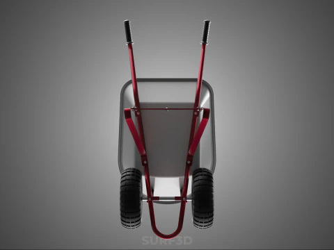 MANUAL HAND PUSH WHEELBARROW CART GARDEN DUMP MATERIAL HANDLING 3D Model
