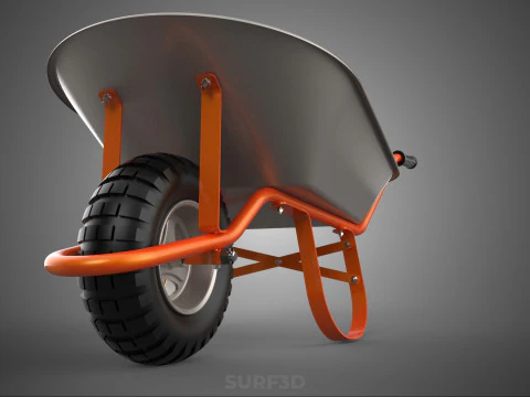 STANDARD WHEELBARROWS WHEELBARROW WHEEL BARROW CART TROLLEY LIFT 3D Model