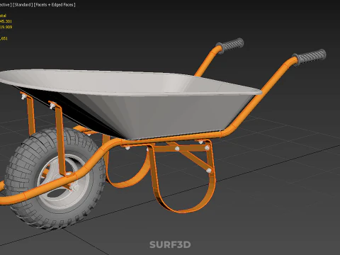 STANDARD WHEELBARROWS WHEELBARROW WHEEL BARROW CART TROLLEY LIFT 3D Model