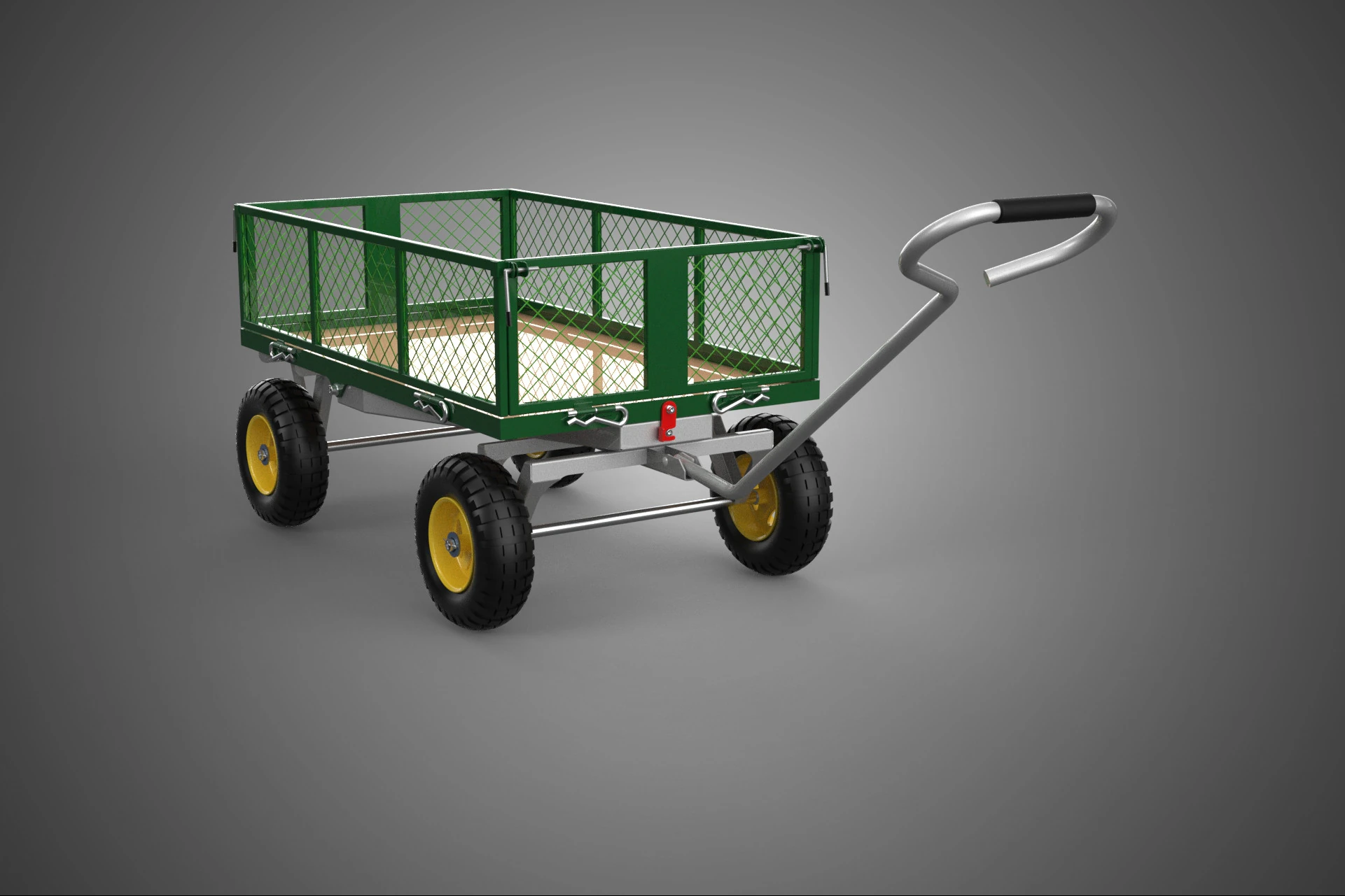 STEEL MESH TRAY GARDEN WHEELBARROW DUMP WAGON CART TROLLEY CARGO 3D Model .c4d .max .obj .3ds .fbx .stl .blend 