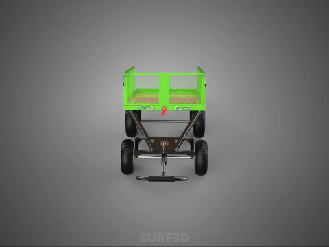 TIPPING TILTED FOLDING TRAILER TROLLEY DUMP WHEELBARROW CARRIER 3D Model