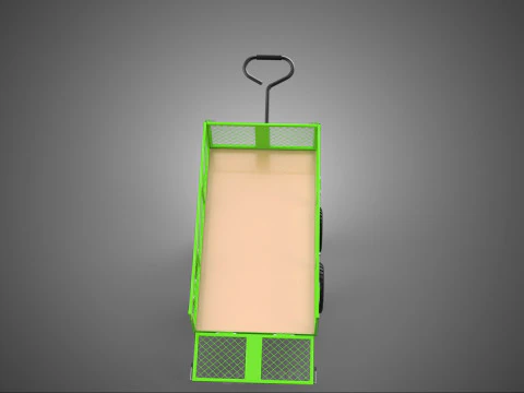 TIPPING TILTED FOLDING TRAILER TROLLEY DUMP WHEELBARROW CARRIER 3D Model