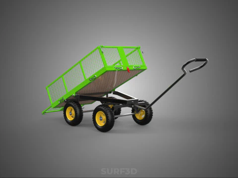 TIPPING TILTED FOLDING TRAILER TROLLEY DUMP WHEELBARROW CARRIER 3D Model