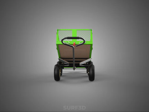 TIPPING TILTED FOLDING TRAILER TROLLEY DUMP WHEELBARROW CARRIER 3D Model
