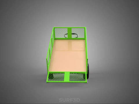 TIPPING TILTED FOLDING TRAILER TROLLEY DUMP WHEELBARROW CARRIER 3D Model