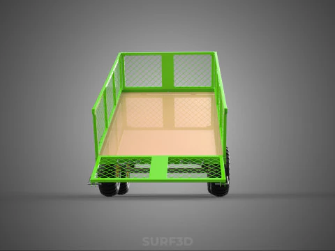 TIPPING TILTED FOLDING TRAILER TROLLEY DUMP WHEELBARROW CARRIER 3D Model