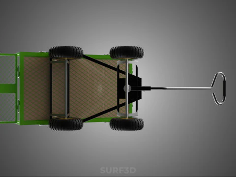 TIPPING TILTED FOLDING TRAILER TROLLEY DUMP WHEELBARROW CARRIER 3D Model