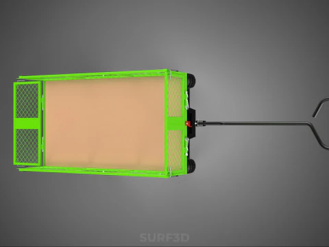 TIPPING TILTED FOLDING TRAILER TROLLEY DUMP WHEELBARROW CARRIER 3D Model