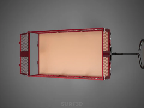 COLLAPSIBLE MESH FOLDABLE FOLD TROLLEY TROLLY CART WAGON TRAILER 3D Model