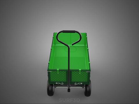 EMPAT RODA 4 UTILITY CART WAGON TROLLEY POCKET MESH YANG DAPAT DILEPAS Model 3D