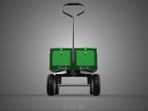 EMPAT RODA 4 UTILITY CART WAGON TROLLEY POCKET MESH YANG DAPAT DILEPAS Model 3D