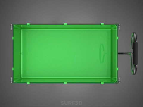 EMPAT RODA 4 UTILITY CART WAGON TROLLEY POCKET MESH YANG DAPAT DILEPAS Model 3D