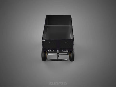 GARDEN STEEL MESH TRAY WHEELBARROW DUMP WAGON CART TROLLEY CARGO 3D Model