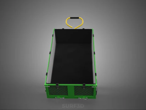 TIPPING TIPPER BED WAGON CART TROLLEY TRAILER MESH CLOTH POCKET 3D Model