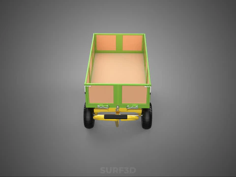 CART UTILITY WAGON HAND TRUCK DUMP TROLLEY TRANSPORT WHEELBARROW 3D Model