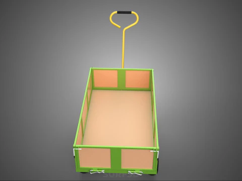 CART UTILITY WAGON HAND TRUCK DUMP TROLLEY TRANSPORT WHEELBARROW 3D Model