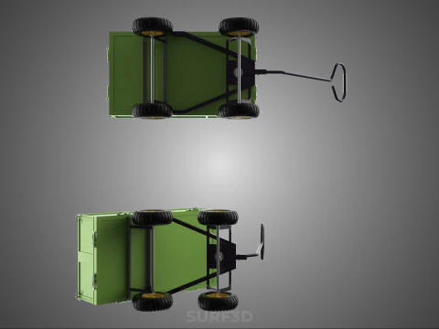 TIPPING LEAF BAG GARDEN TROLLEY CART WHEELBARROW TRAILER WAGON 4 3D Model