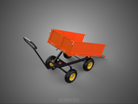 ATIK &Ccedil;&Ouml;P &Ccedil;&Ouml;P &Ccedil;&Ouml;P R&Ouml;MORK DAMPERLİ ARABA VAGON ARABASI 3D Model