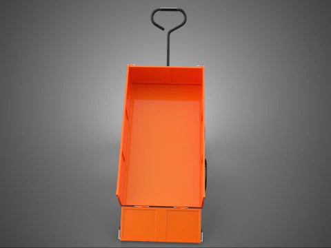 WASTE GARBAGE RUBBISH TRASH JUNK TRAILER DUMP CART WAGON TROLLEY 3D Model