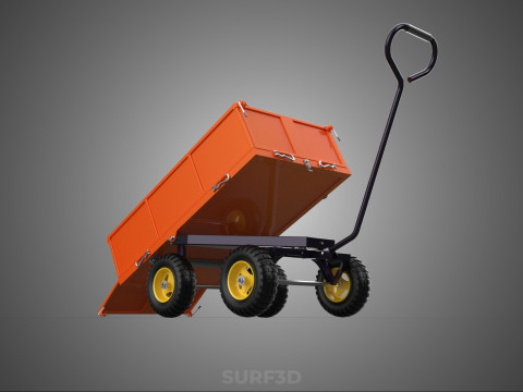 ATIK &Ccedil;&Ouml;P &Ccedil;&Ouml;P &Ccedil;&Ouml;P R&Ouml;MORK DAMPERLİ ARABA VAGON ARABASI 3D Model