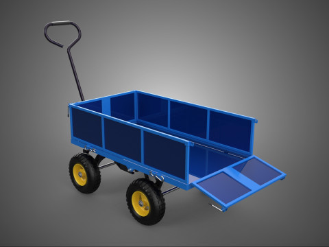 ÇÖP ÇÖP ÇÖP RÖMORK ARABASI VAGON EL ARABASI KOVİSİ KAMYON 4 3D Model