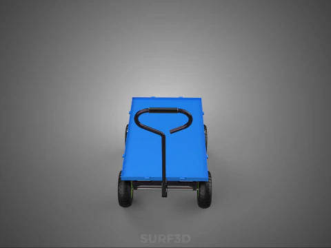 HAND PALLET PLATFORM TROLLEY CART DOLLY TRUCK FLAT BED DECK LOAD 3D Model