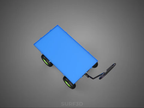 HAND PALLET PLATFORM TROLLEY CART DOLLY TRUCK FLAT BED DECK LOAD 3D Model