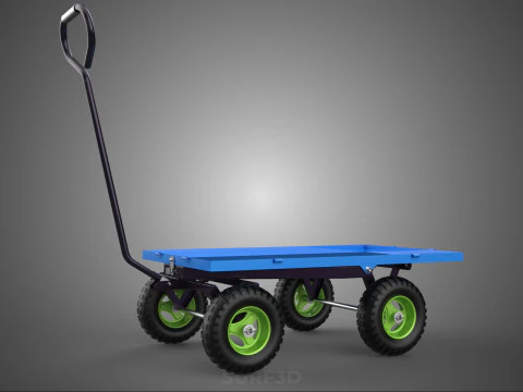 HAND PALLET PLATFORM TROLLEY CART DOLLY TRUCK FLAT BED DECK LOAD 3D Model