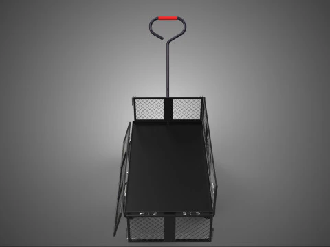 REMOVABLE MESH SIDE PANEL TROLLEY CART WAGON DOLLY UTILITY FOLD 3D Model