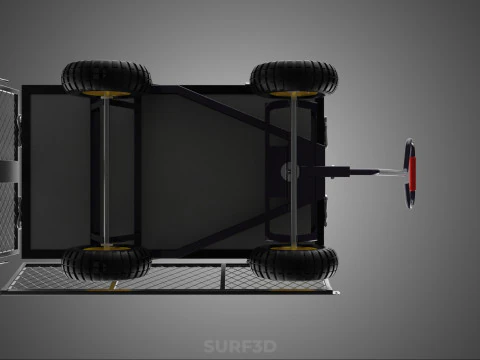 REMOVABLE MESH SIDE PANEL TROLLEY CART WAGON DOLLY UTILITY FOLD 3D Model