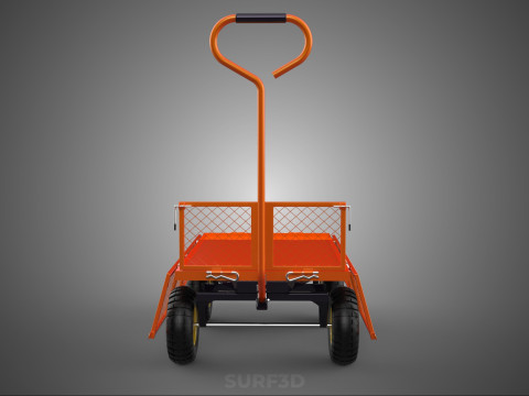 KATLANABİLİR METAL IZGARA YAN PANEL ARABA ARABASI VAGON DOLLY YARDIMCI &Uuml;R&Uuml;N 3D Model