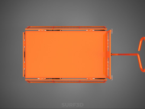 KATLANABİLİR METAL IZGARA YAN PANEL ARABA ARABASI VAGON DOLLY YARDIMCI &Uuml;R&Uuml;N 3D Model