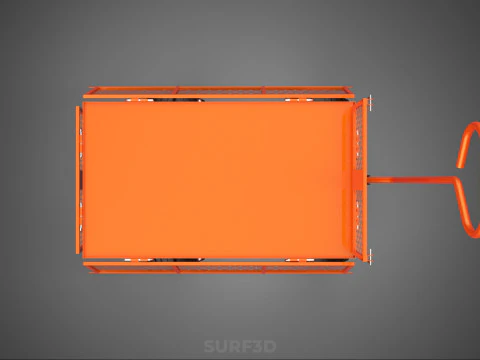 FOLDABLE METAL GRID SIDE PANEL TROLLEY CART WAGON DOLLY UTILITY 3D Model