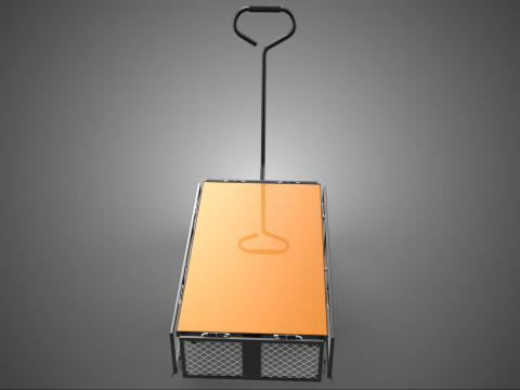 VERSATILE FOLDED METAL GRID SIDE MESH CAGE TROLLEY CART WAGON 4W 3D Model