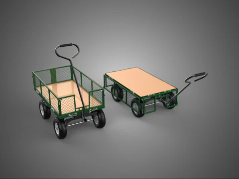 CARRINHO DE UTILIDADE DE CARRINHO DE MALHA CONVERSÍVEL REBOQUE DE CARRINHO DE MÃO Modelo 3D