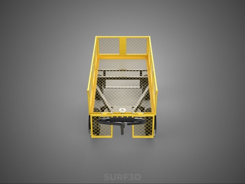 MESH BED STEEL GARDEN CART FOLDING UTILITY WAGON REMOVABLE SIDES 3D Model