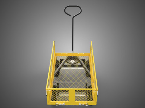 MESH BED STEEL GARDEN CART FOLDING UTILITY WAGON REMOVABLE SIDES 3D Model
