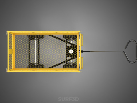 MESH BED STEEL GARDEN CART FOLDING UTILITY WAGON REMOVABLE SIDES 3D Model