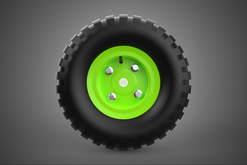 PNEUMATIC VALVE RUBBER WHEEL TIRE TYRE RIM HUB CART GRIP TROLLEY 3D Model .c4d .max .obj .3ds .fbx .stl .blend