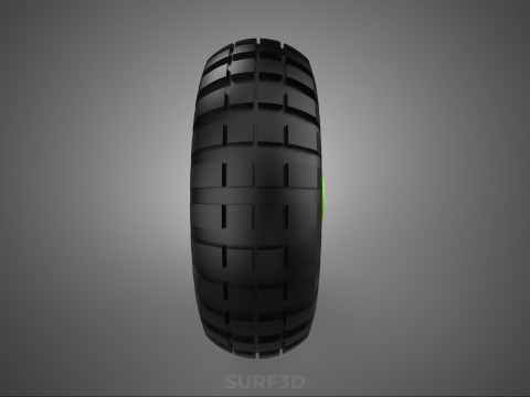 PNEUMATIC VALVE RUBBER WHEEL TIRE TYRE RIM HUB CART GRIP TROLLEY 3D Model