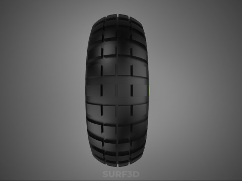 PNEUMATIC VALVE RUBBER WHEEL TIRE TYRE RIM HUB CART GRIP TROLLEY 3D Model