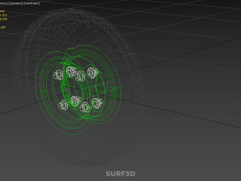 PNEUMATIC VALVE RUBBER WHEEL TIRE TYRE RIM HUB CART GRIP TROLLEY 3D Model