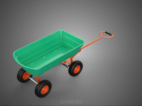 BEACH SAND SEA UTILITY CART WAGON TRAILER TROLLEY DOLLY TRUCK PL 3D Model
